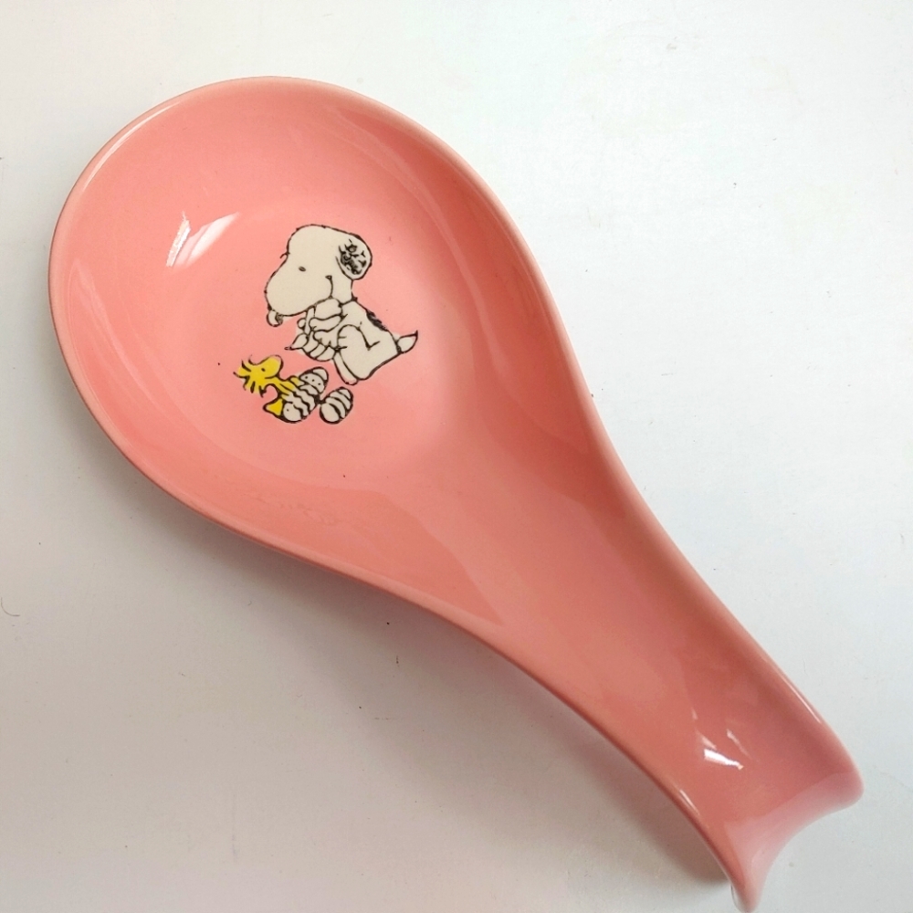 EASTER Peanuts SNOOPY WOODSTOCK Pink Spoonrest